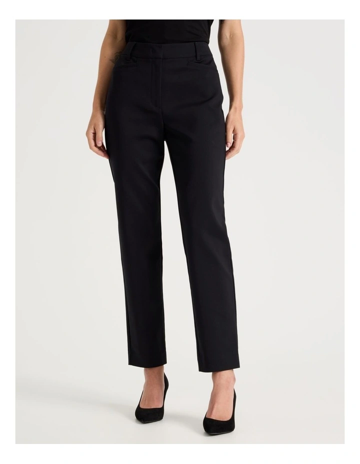Compact Sateen Pant in Black image 2