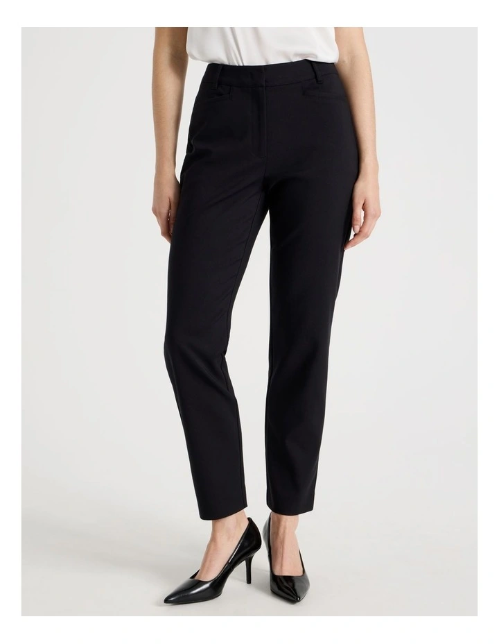 Compact Sateen Pant in Black image 2
