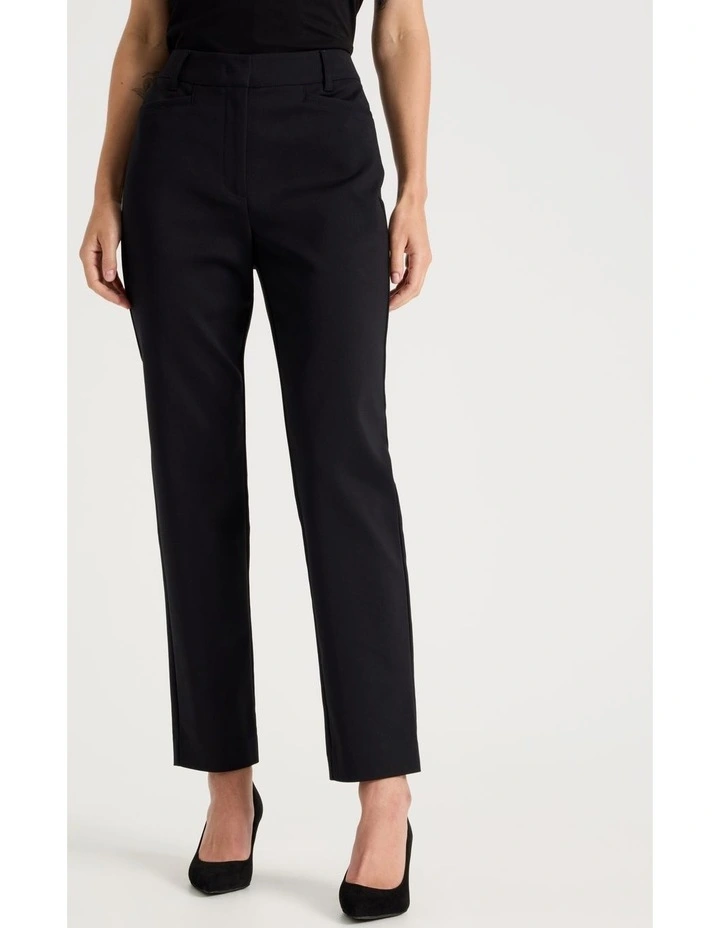 Compact Sateen Pants in Black image 2