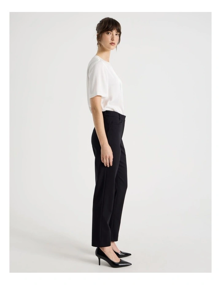 Compact Sateen Pant in Black image 3