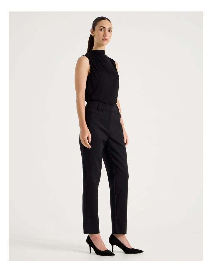 Compact Sateen Pant in Black image 4