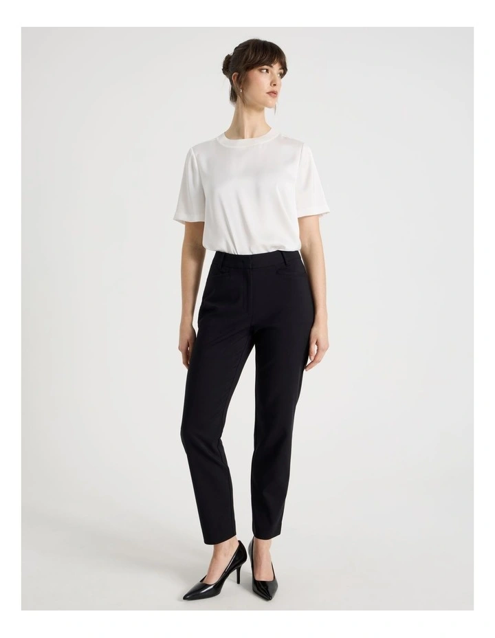 Compact Sateen Pant in Black image 5