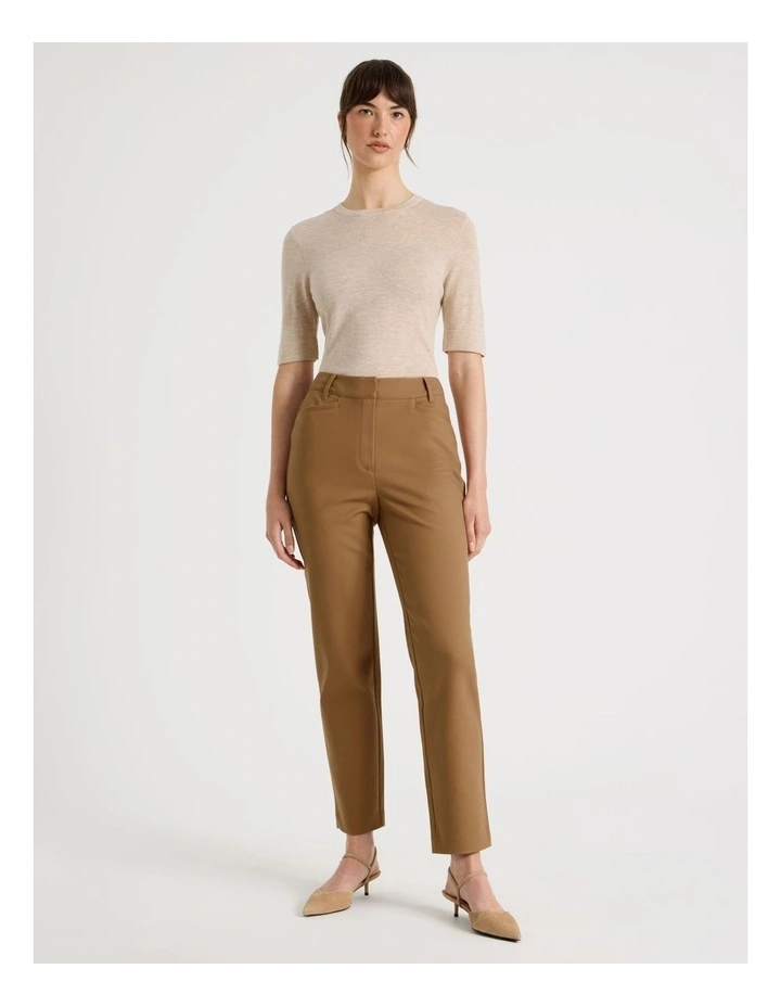 Compact Sateen Pants in Stone image 1