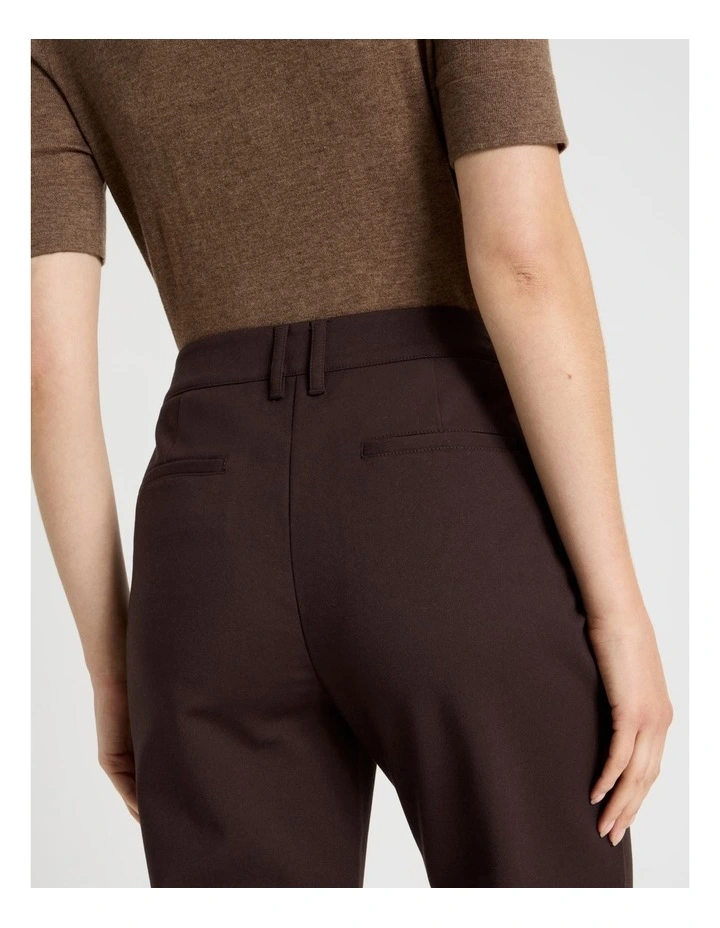 Compact Sateen Pants in Brown image 7