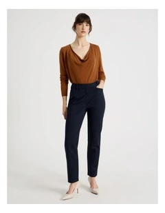 Compact Sateen Pants in Indigo