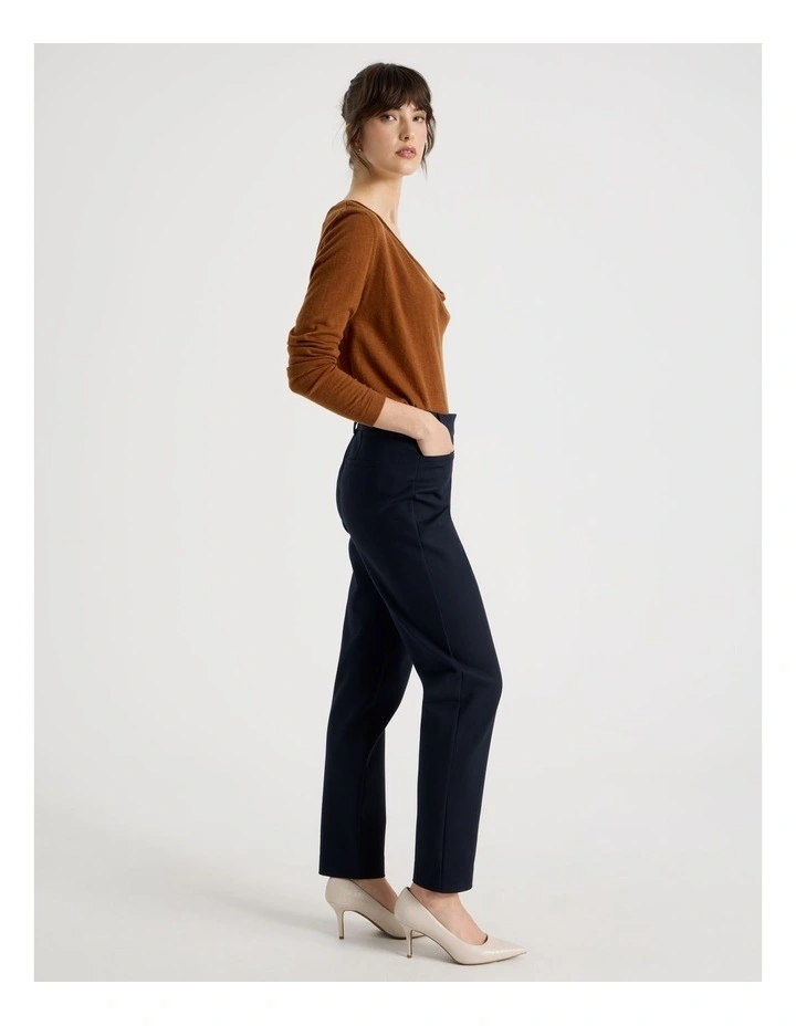 Compact Sateen Pants in Indigo image 3