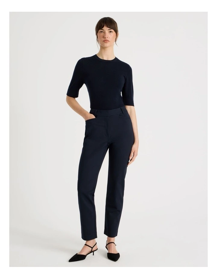 Compact Sateen Pants in Indigo image 3