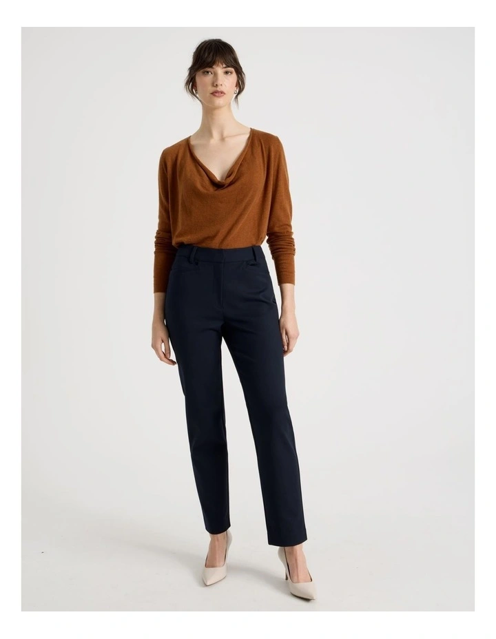 Compact Sateen Pants in Indigo image 5