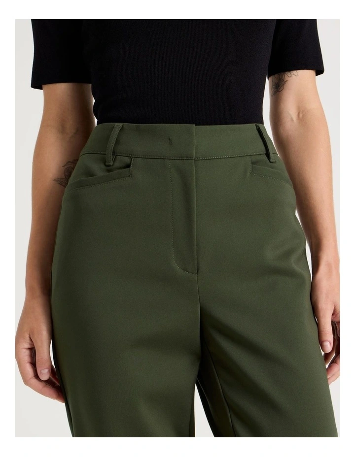 Compact Sateen Pants in Khaki image 4