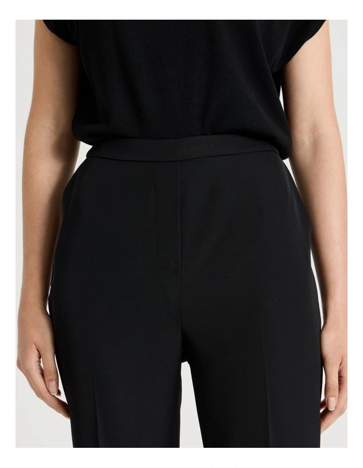 Drape Twill Straight Leg Pants in Black image 3