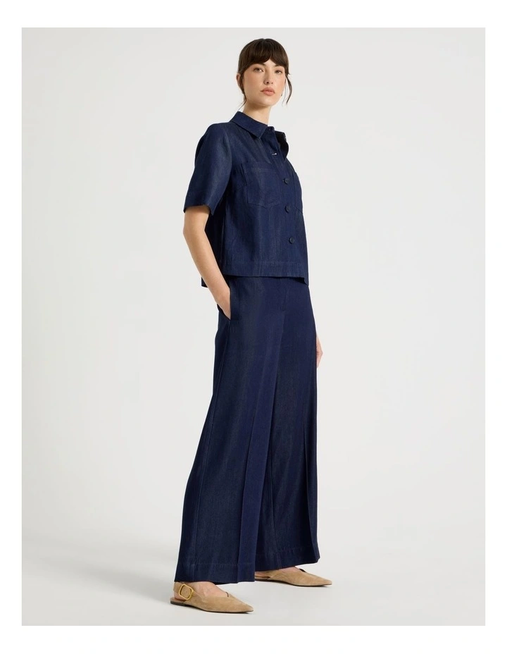 Lyocell Denim Wide Leg Pants image 1