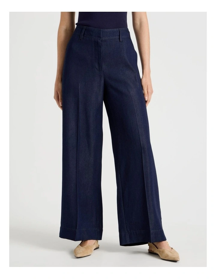 Lyocell Denim Wide Leg Pants image 2