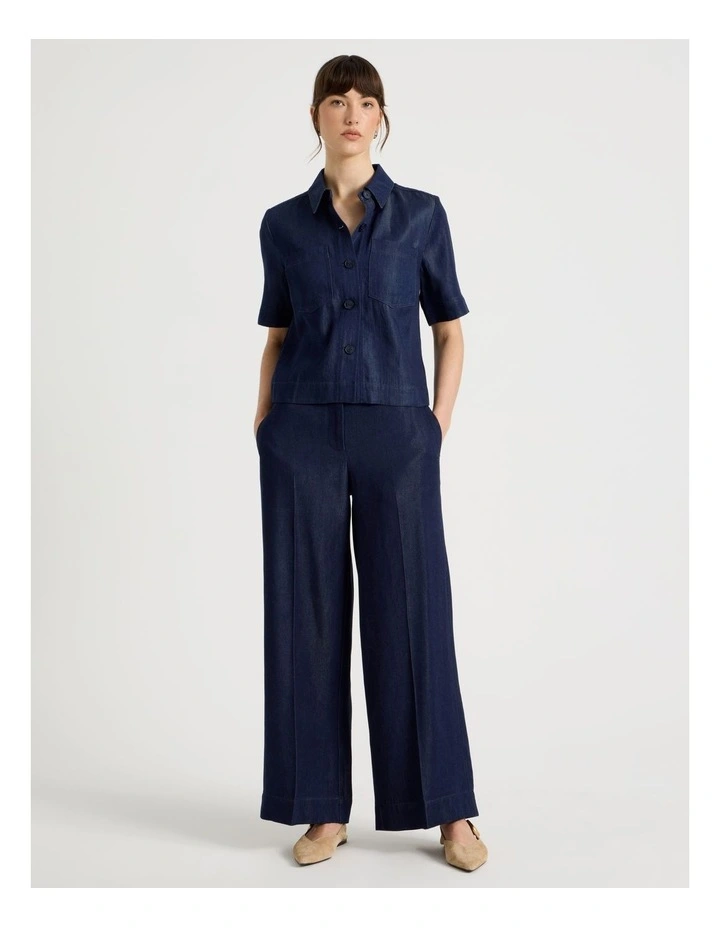 Lyocell Denim Wide Leg Pants image 3