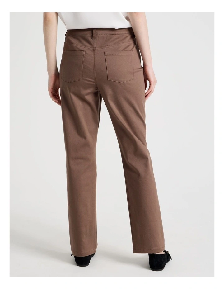 Sateen Straight 5 Pocket Pant in Mocha image 5