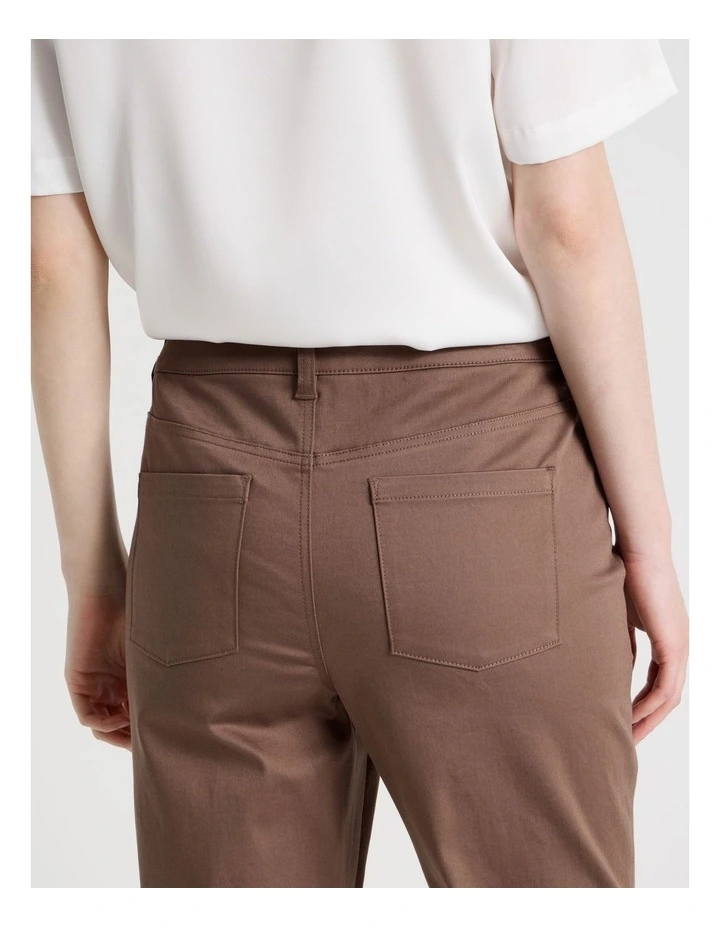 Sateen Straight 5 Pocket Pant in Mocha image 6