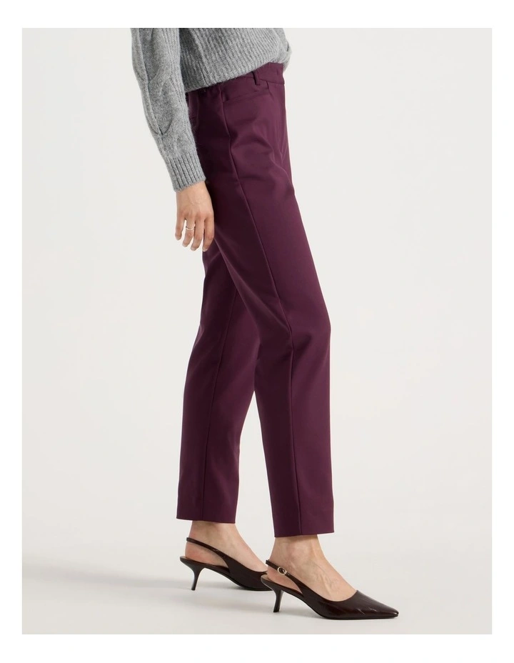 Compact Sateen Pant in Aubergine image 4