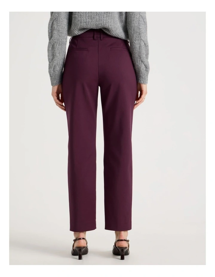 Compact Sateen Pant in Aubergine image 6
