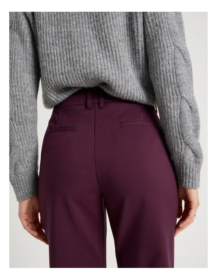 Compact Sateen Pant in Aubergine image 7