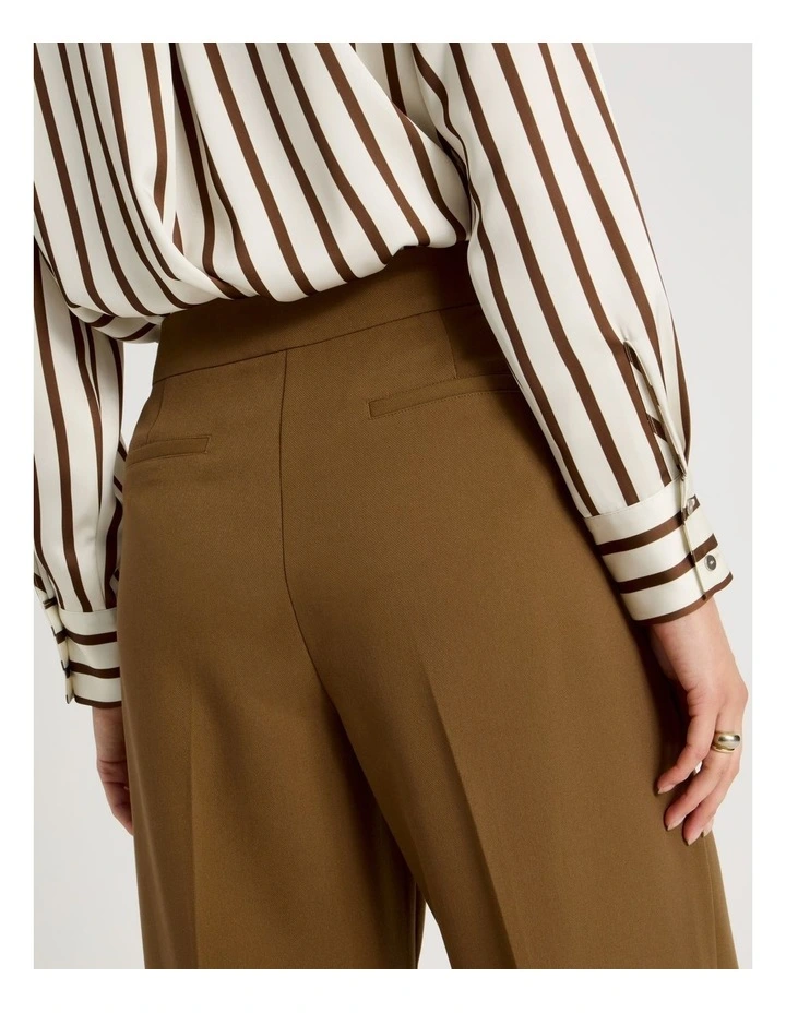 Matt Crepe Wide Leg Pant in Chestnut image 7