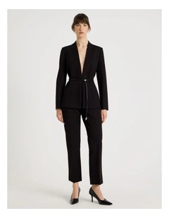 Ponte Straight Leg Pant in Black