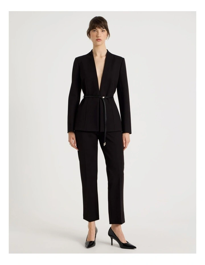 Ponte Straight Leg Pant in Black image 1