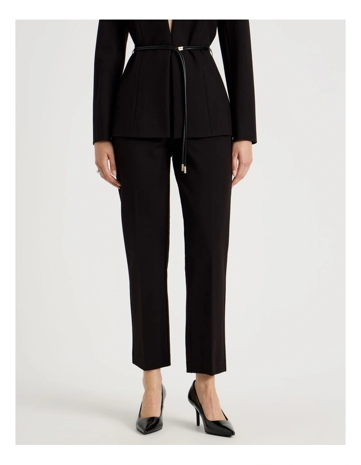 Ponte Straight Leg Pant in Black image 2