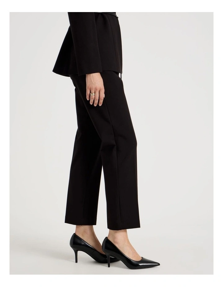 Ponte Straight Leg Pant in Black image 3