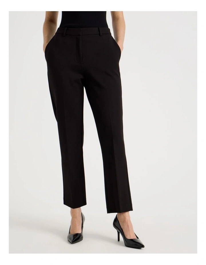 Ponte Straight Leg Pant in Black image 4