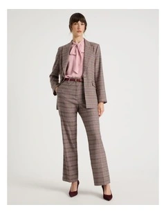 Straight Leg Pant in Pink Check