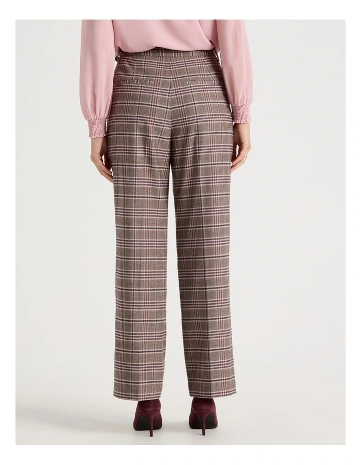 Straight Leg Pant in Pink Check image 5