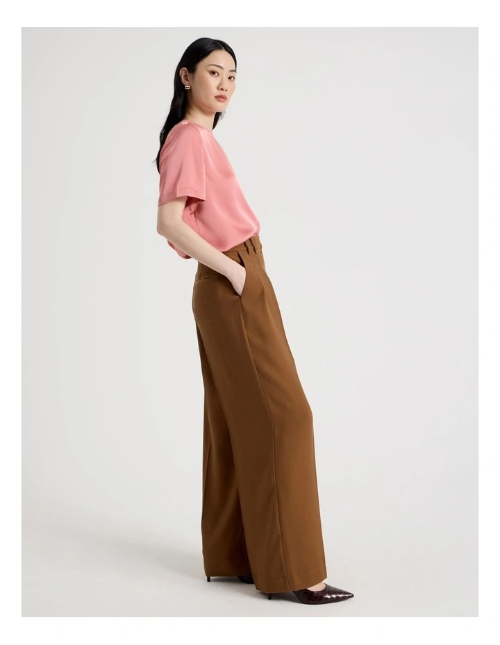Wide Leg Pant in Tan image 4