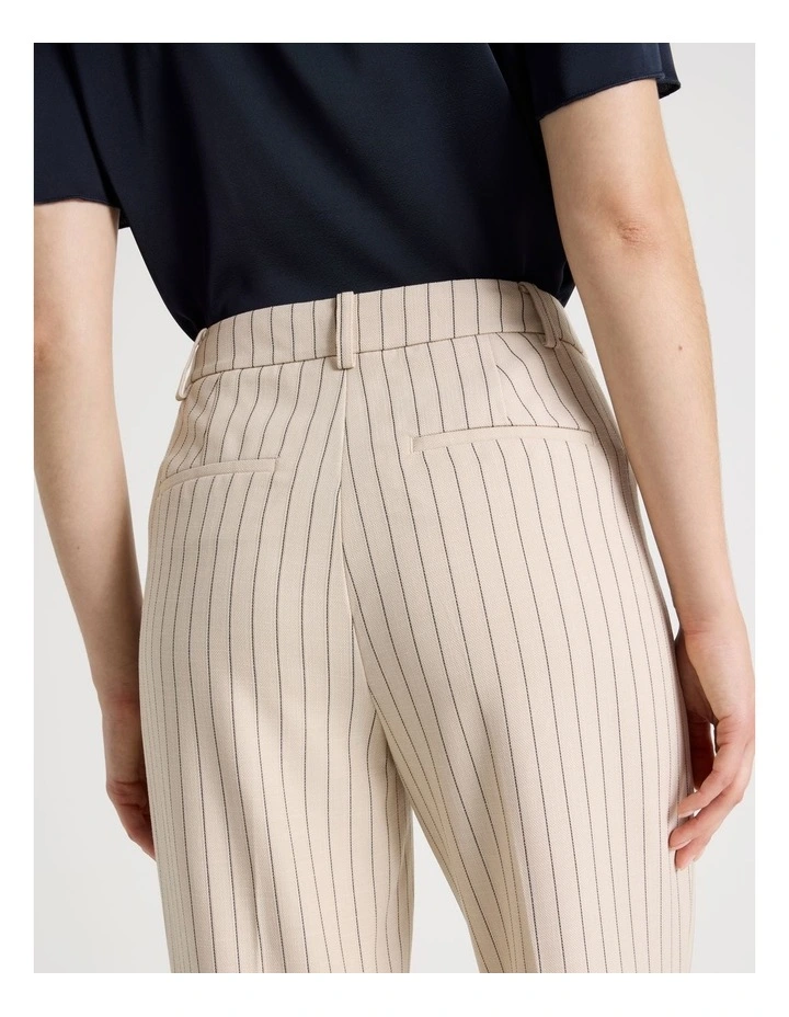 Drapey Straight Leg Pinstripe Pant in Stone image 6