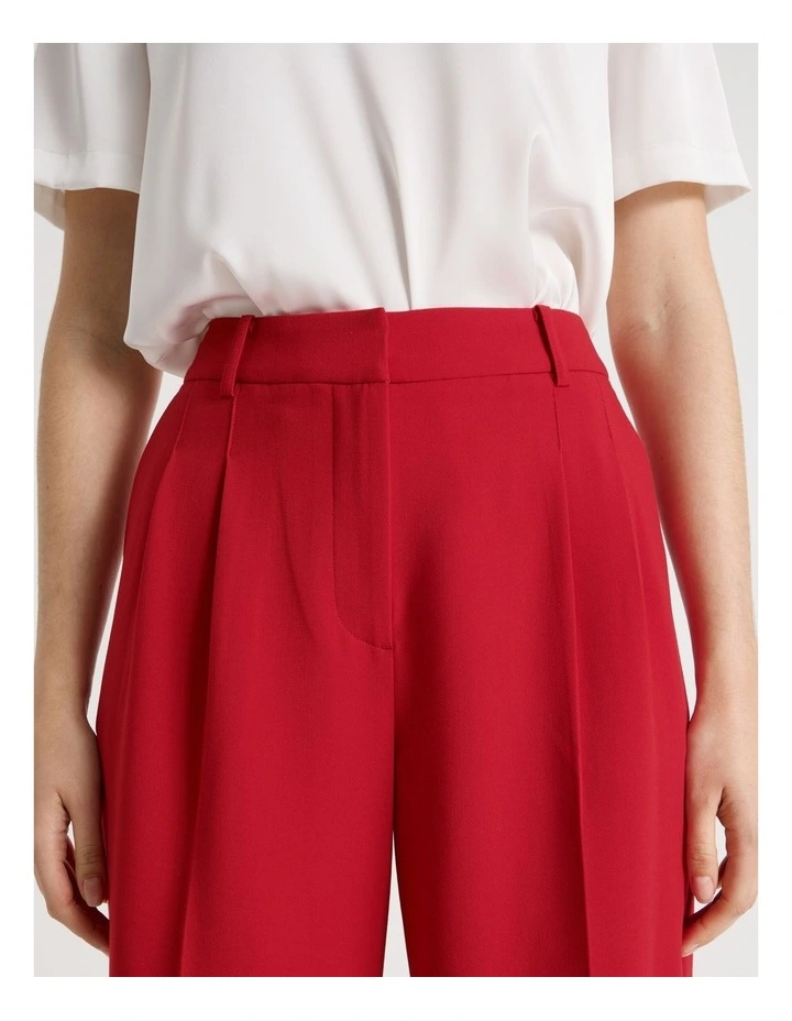 Wide Leg Suit Pant in Red image 5