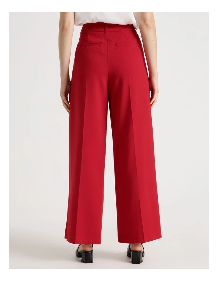 Wide Leg Suit Pant in Red image 6