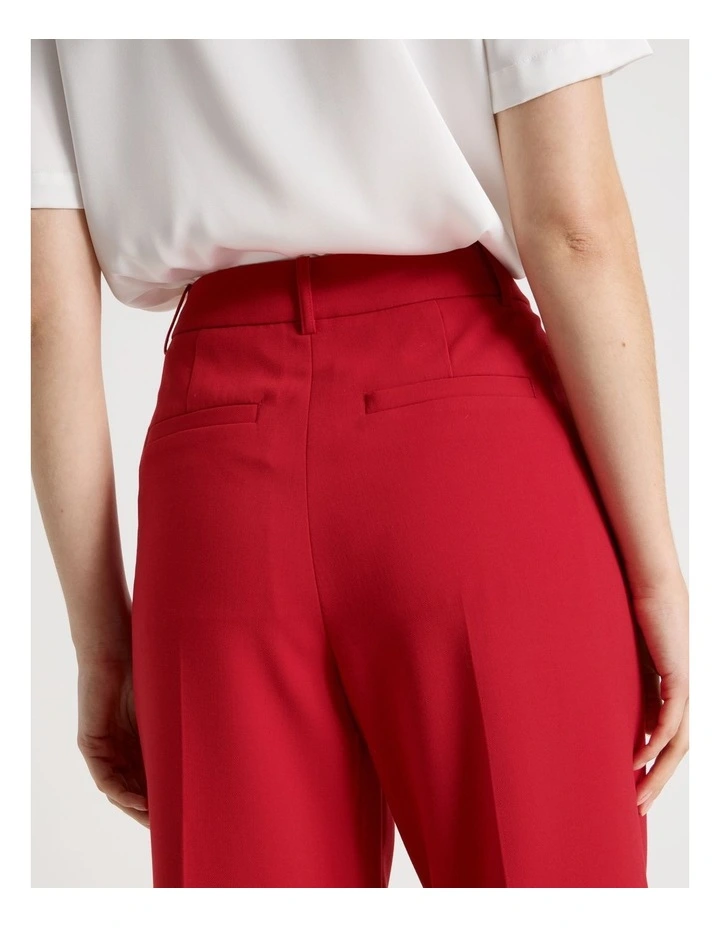 Wide Leg Suit Pant in Red image 7