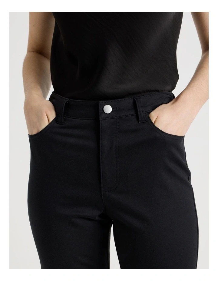 Sateen Straight 5 Pocket Pant in Black image 5