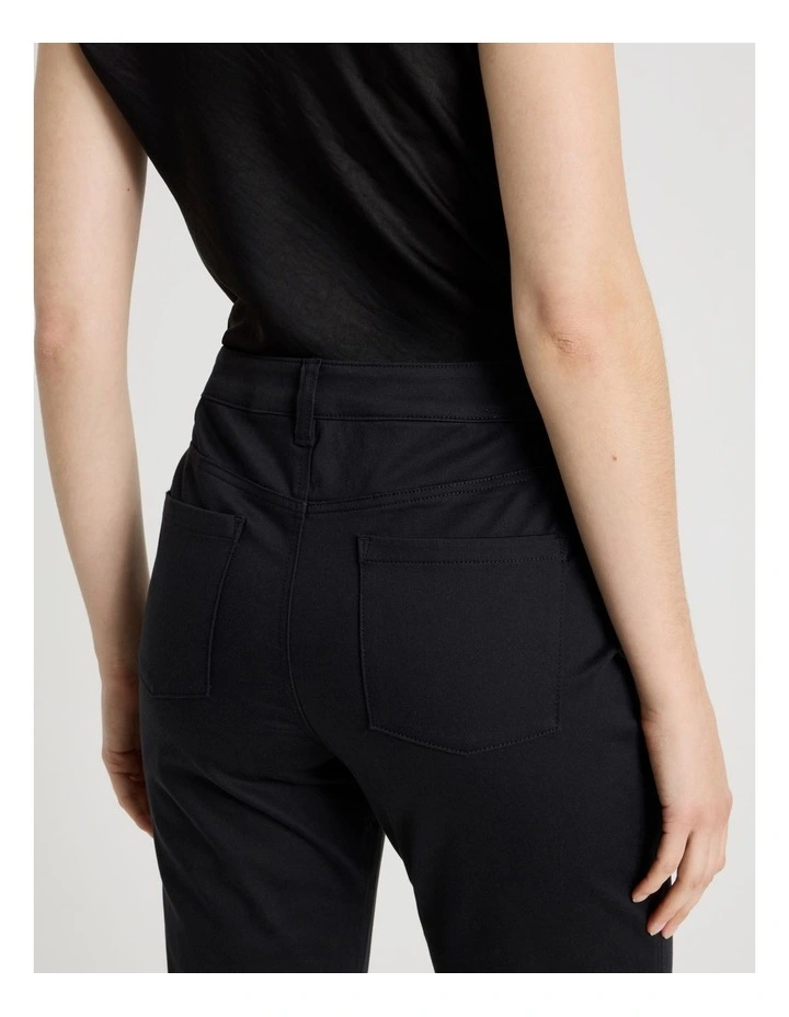 Sateen Straight 5 Pocket Pant in Black image 7