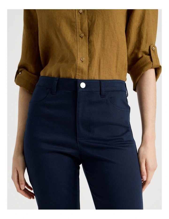 Sateen Straight 5 Pocket Pant in Navy image 5