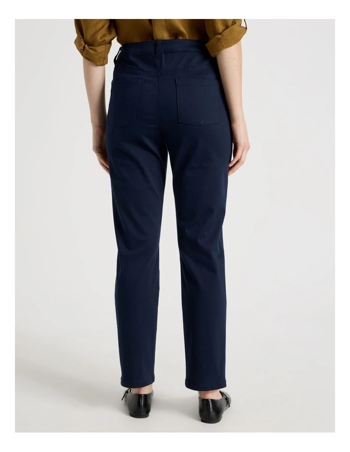 Sateen Straight 5 Pocket Pant in Navy image 6