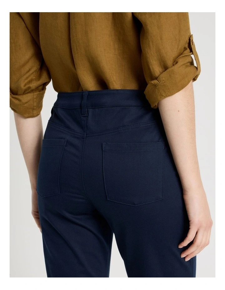 Sateen Straight 5 Pocket Pant in Navy image 7