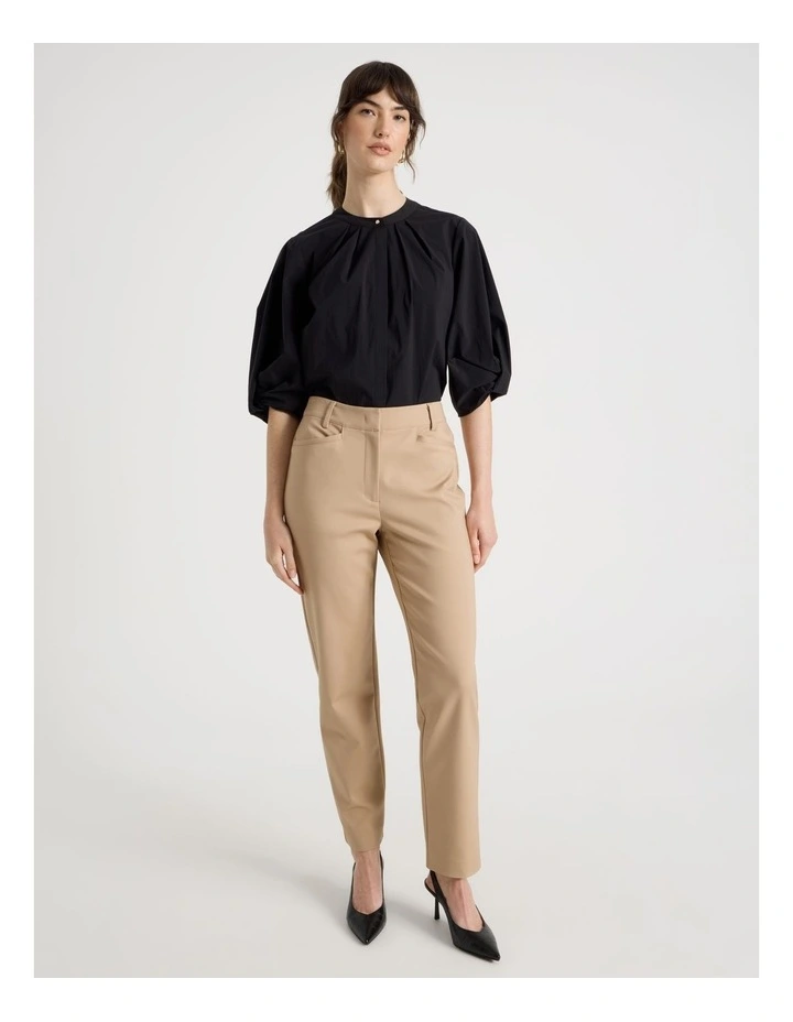 Compact Sateen Pant in Stone image 2