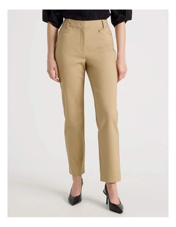 Compact Sateen Pant in Stone image 3