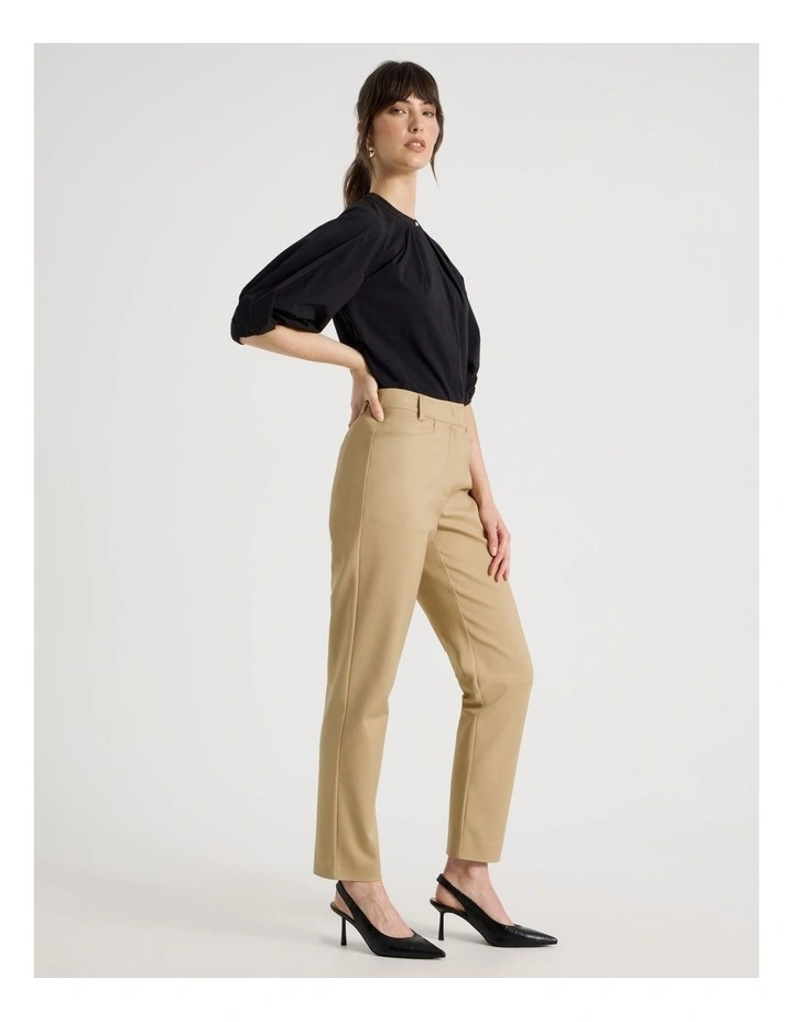 Compact Sateen Pant in Stone image 4