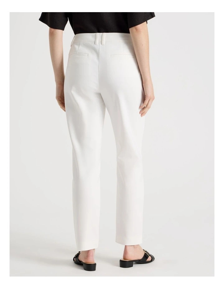 Compact Sateen Pant in White image 5