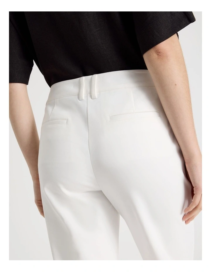 Compact Sateen Pant in White image 6