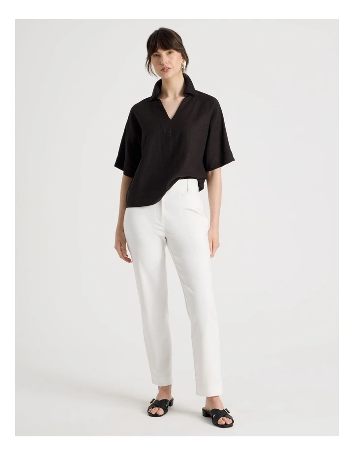 Compact Sateen Pant in White image 7