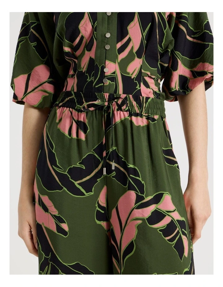 Wide Leg Pant in Palm Moss Print image 4
