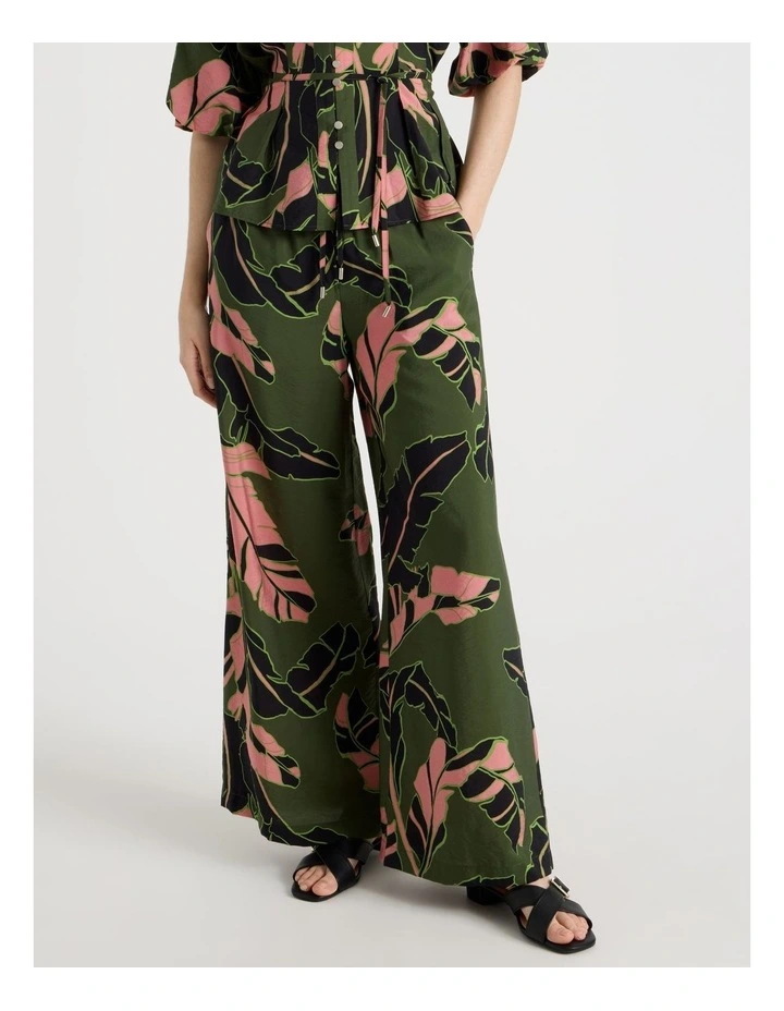 Wide Leg Pant in Palm Moss Print image 5