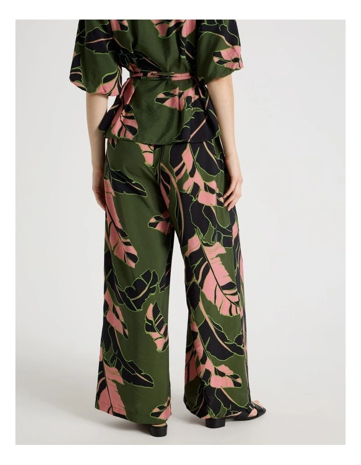 Wide Leg Pant in Palm Moss Print image 6