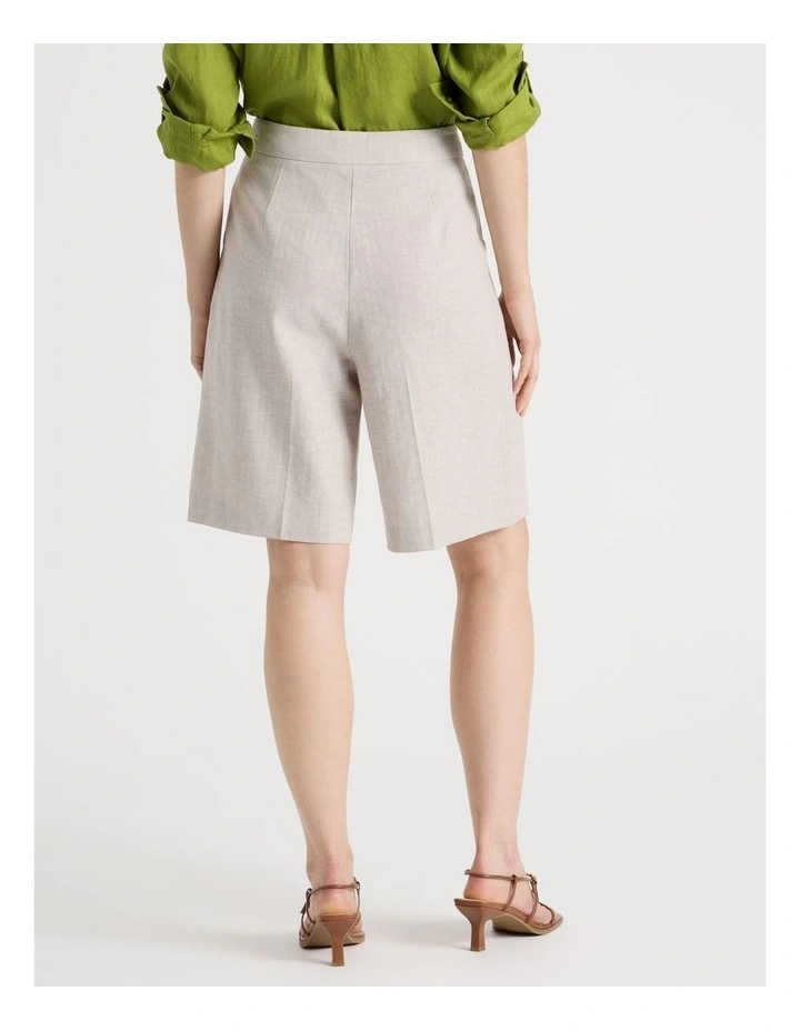 Herringbone Tailored Short in Beige image 5